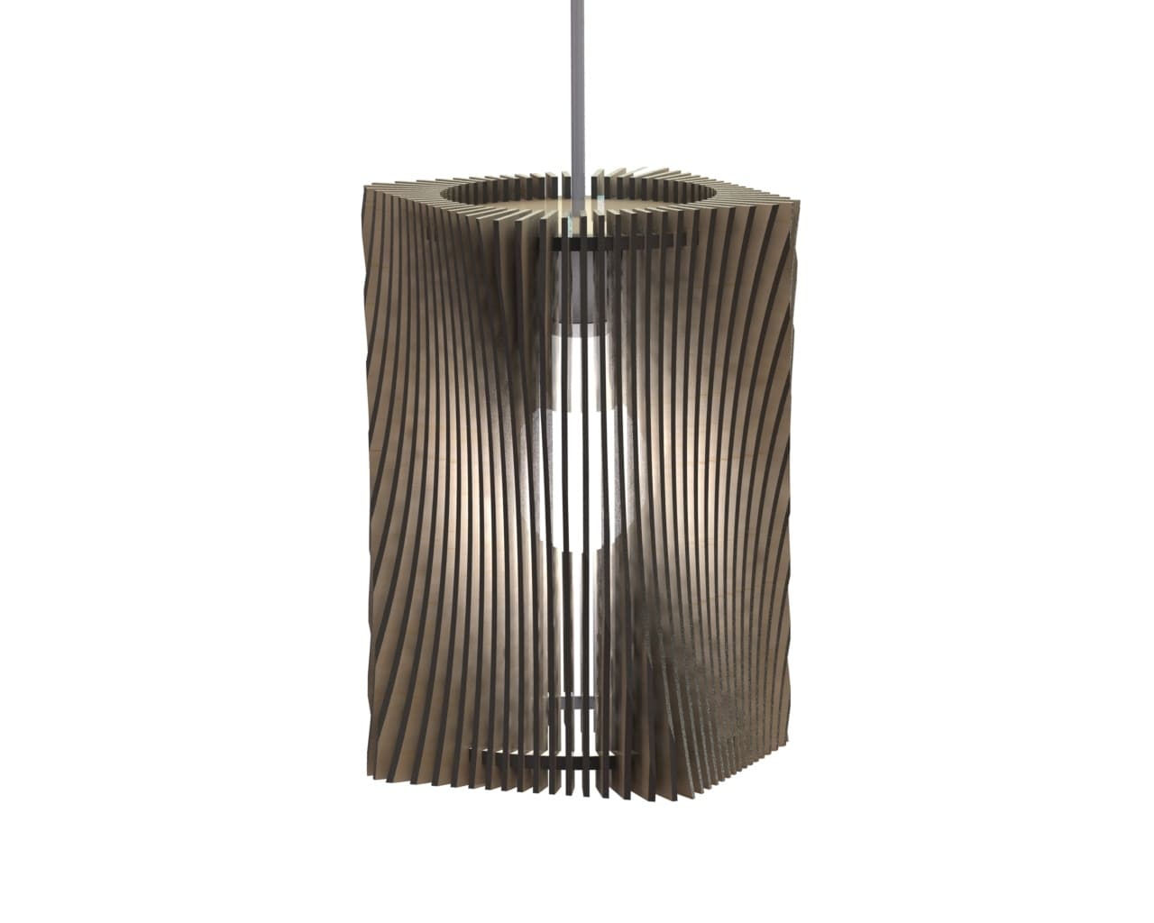 Modern Parametric Pendant Lamp Laser Cut Vector File