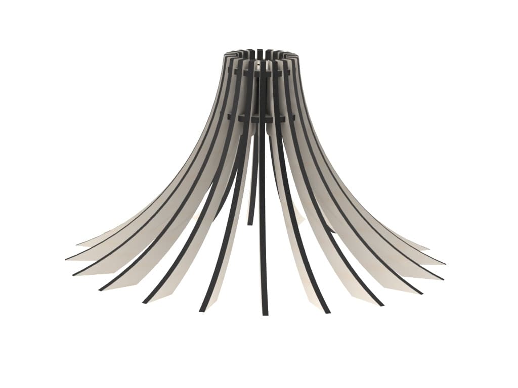 Modern Parametric Pendant Lamp Laser Cut Vector File
