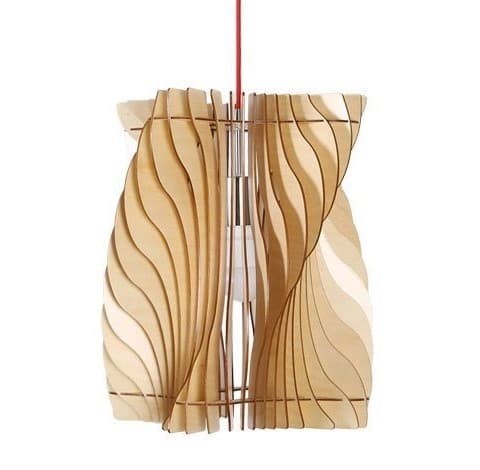 Modern Parametric Spiral Pendant Lamp Laser Cut Vector File
