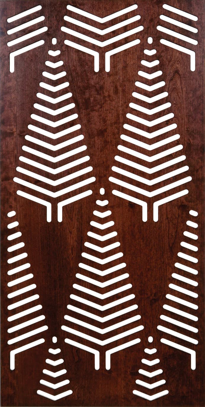 Modern Pine Tree Forest Decorative Panel DXF Vector File