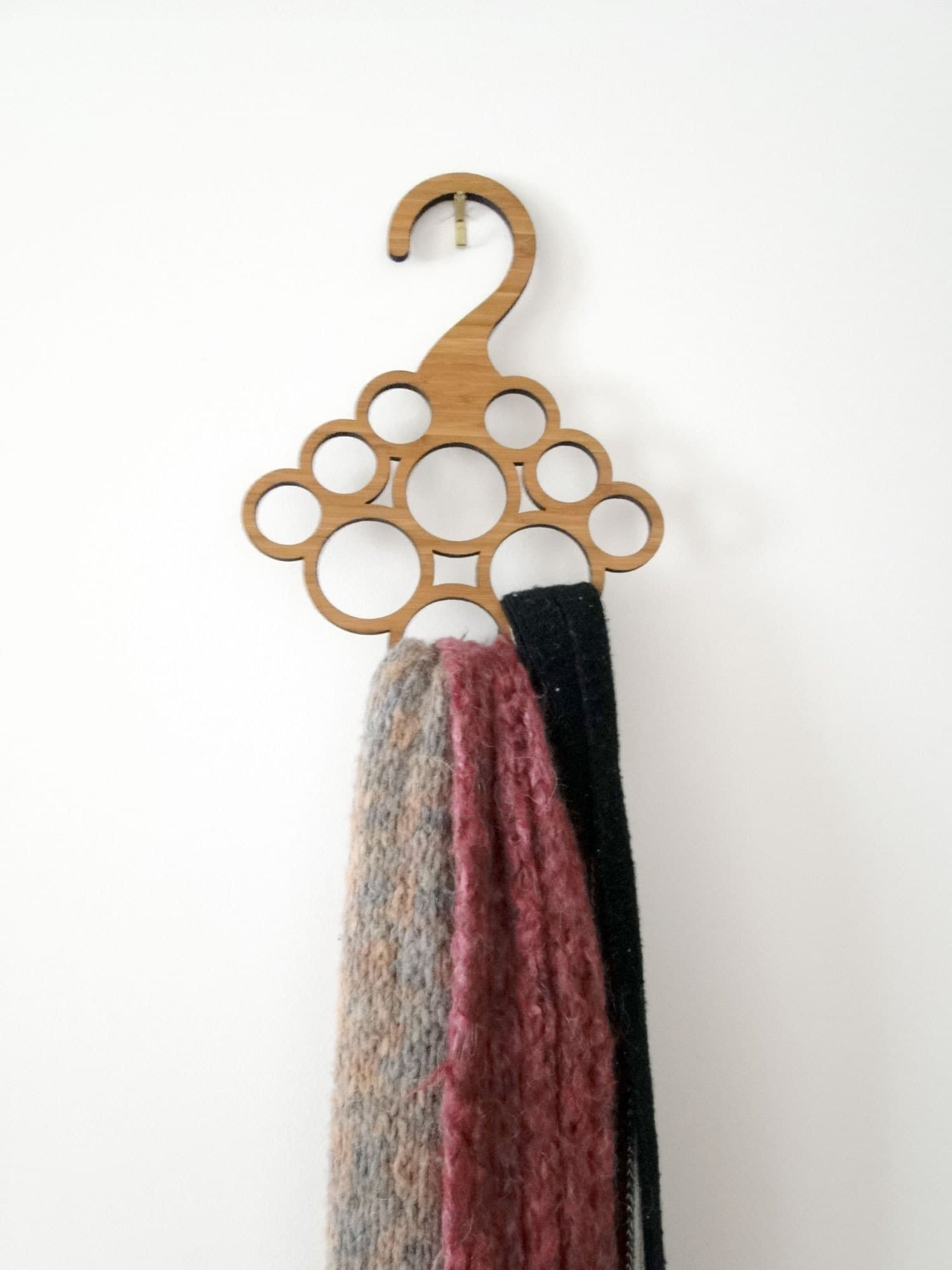 Modern Scarf Organizer Hanger Laser Cut Vector File