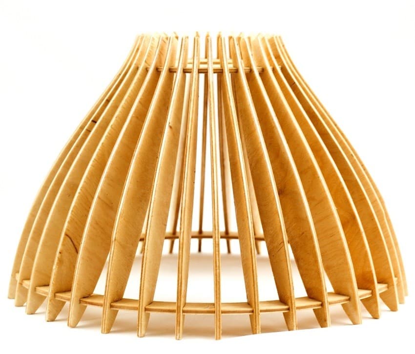Modern Slatted Pendant Lamp Vector Design for Laser Cutting DXF