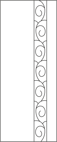 Modern Spiral Wardrobe Door Panel DXF Plan for Laser Cutting