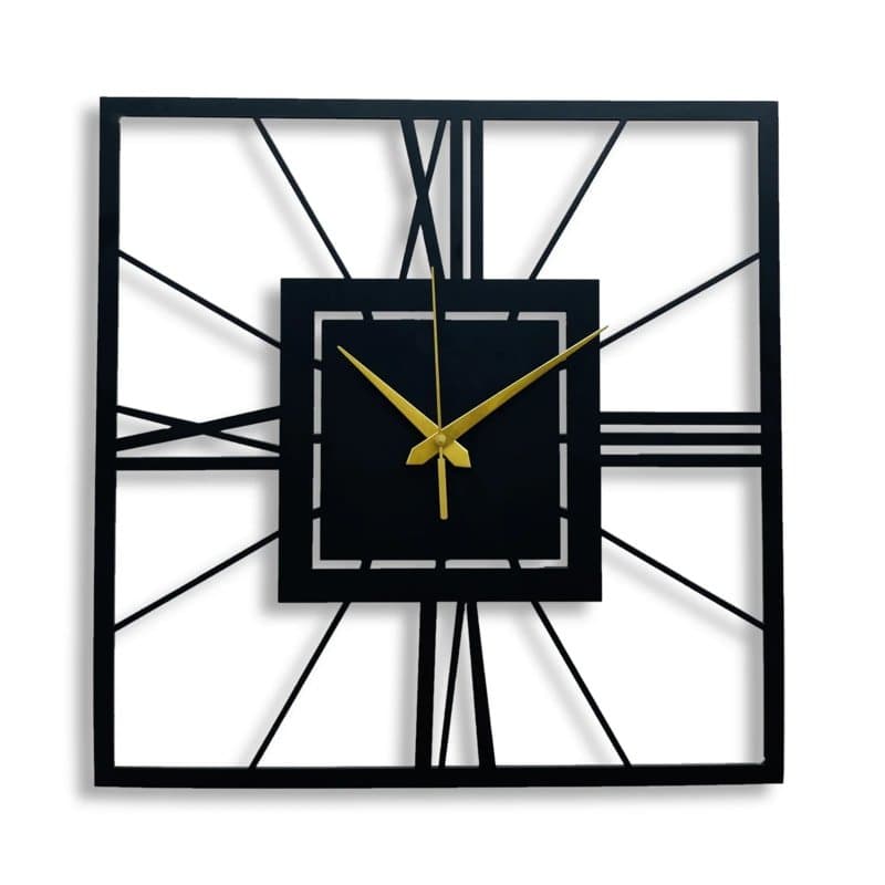 Modern Square Roman Numeral Wall Clock Vector File
