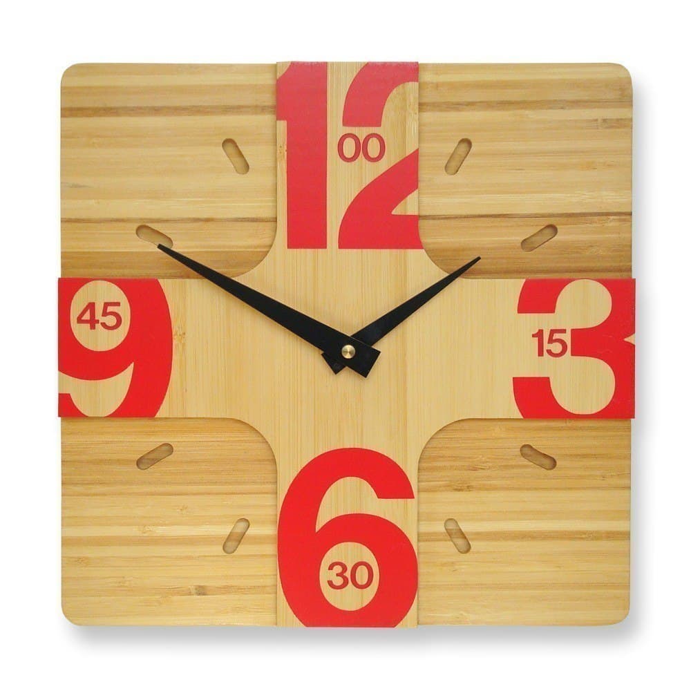 Modern Square Wall Clock Laser Cut Vector Design