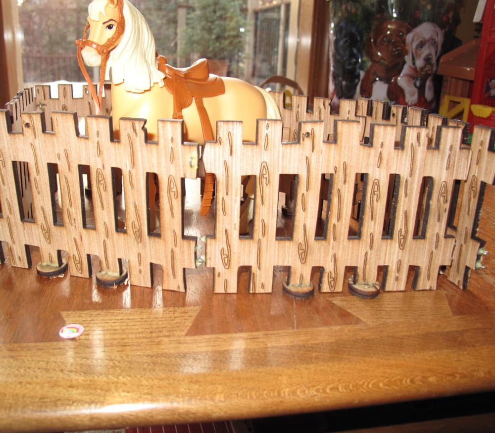 Modular Toy Horse Fence Laser Cut Vector File
