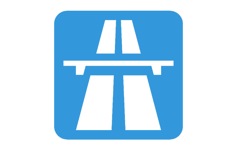 Motorway Road Sign Vector File for CNC Cutting (DXF)