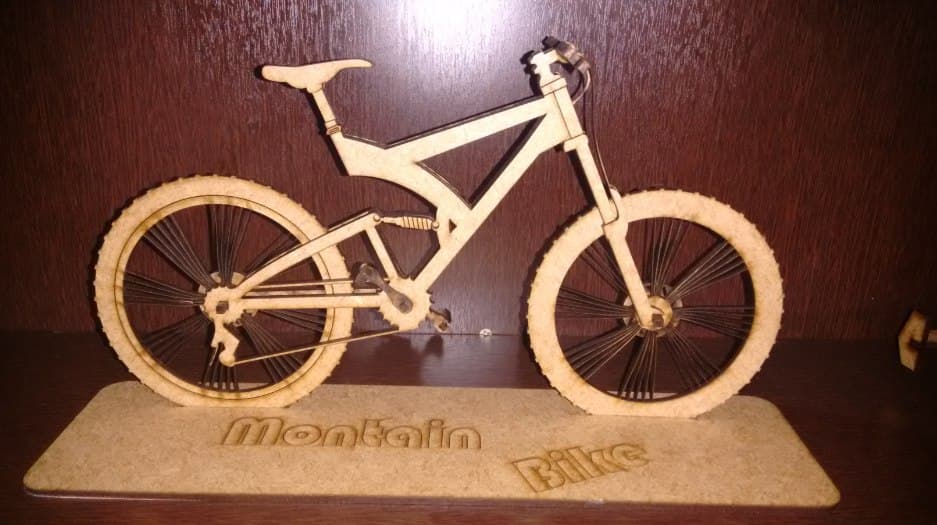 Mountain Bike 3D Model Laser Cut DXF File