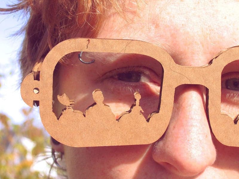MST3K Style Novelty Glasses Laser Cut Vector DXF