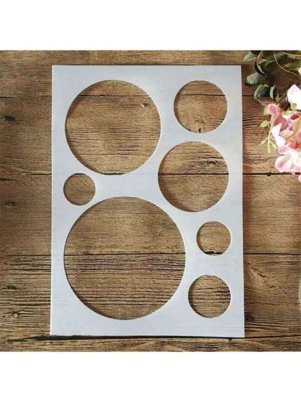 Multi-Size Circle Stencil Template for Laser Cutting Vector File