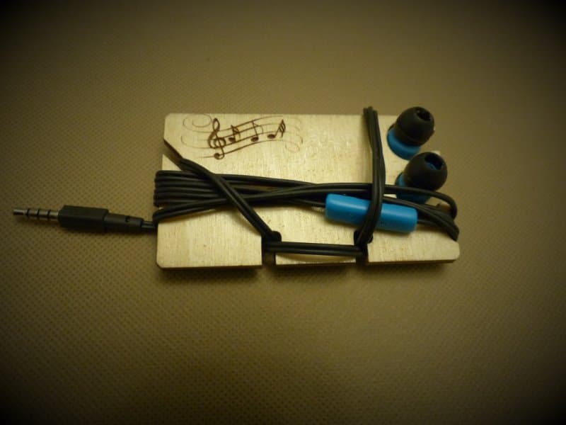 Musical Note Earbud Cable Organizer Laser Cut File SVG
