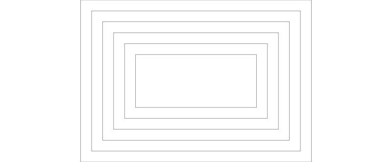 Nested Rectangles Vector Design - Free DXF File for Laser Cutting