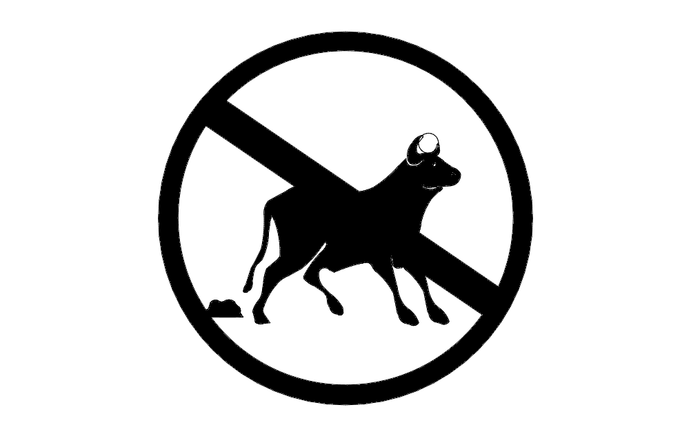 No Bull Sign Vector File for Laser Cutting DXF