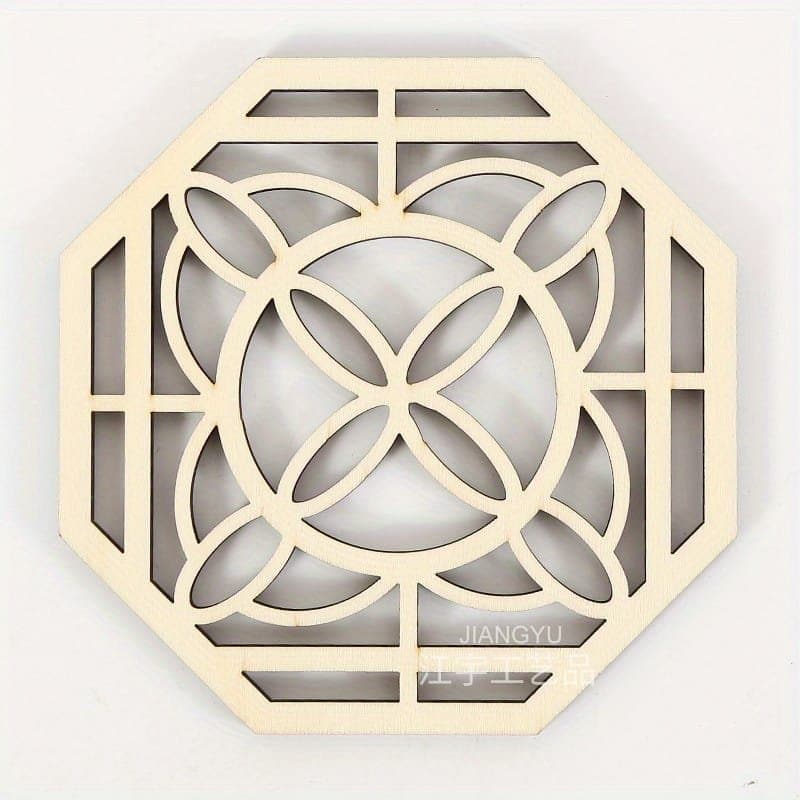 Octagonal Chinese Lattice Coaster Laser Cut File (SVG, DXF)