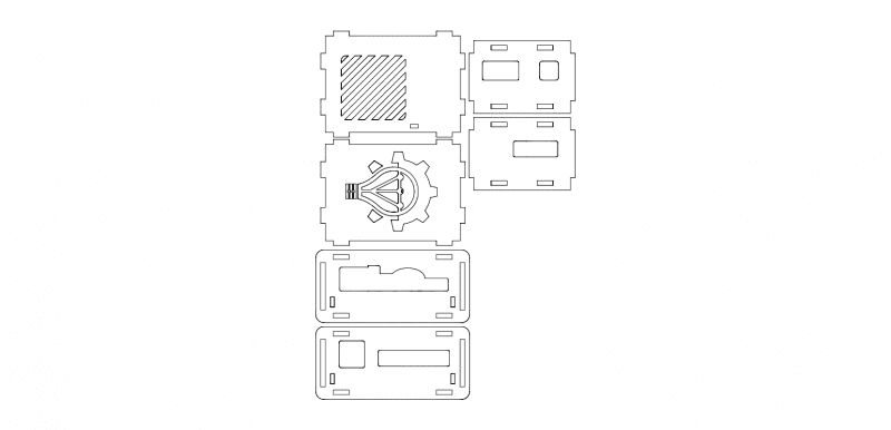 Odroid-XU4 Laser Cut Case DXF Vector Plan