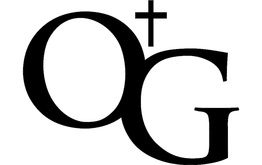 OG Symbol with Cross Vector Design DXF File for Laser Cutting