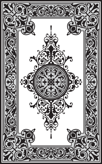 Ornate Alhambra Style Border Vector File for Laser Cutting DXF