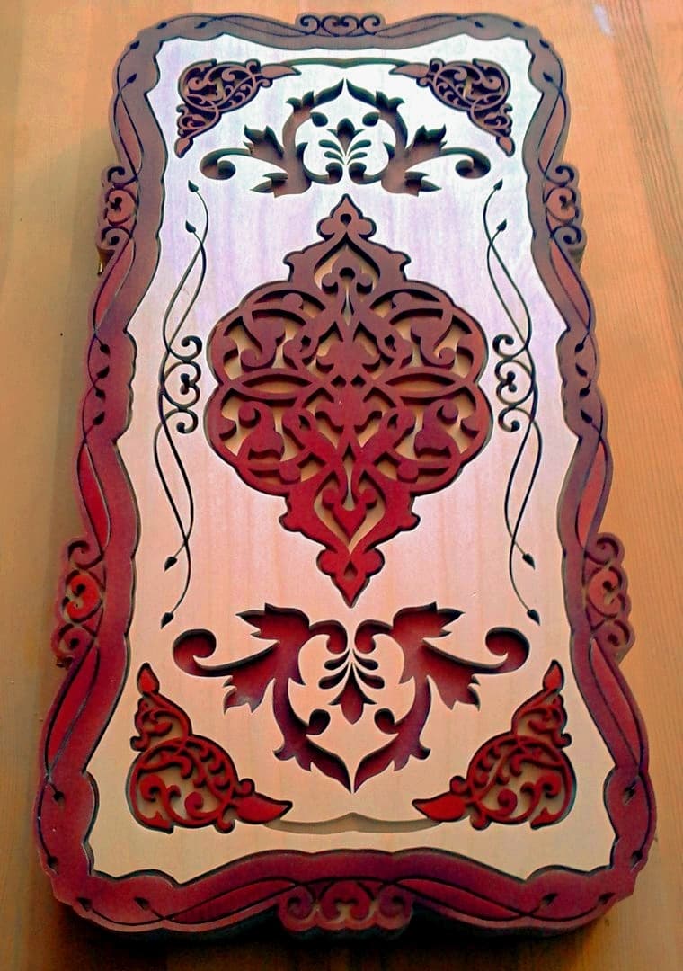 Ornate Backgammon Board Laser Cut Vector File