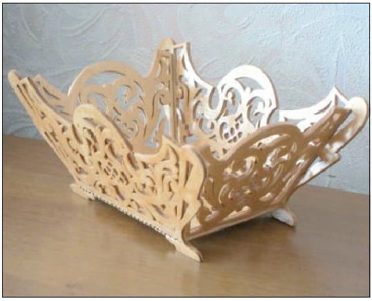 Ornate Decorative Basket Laser Cut Vector File