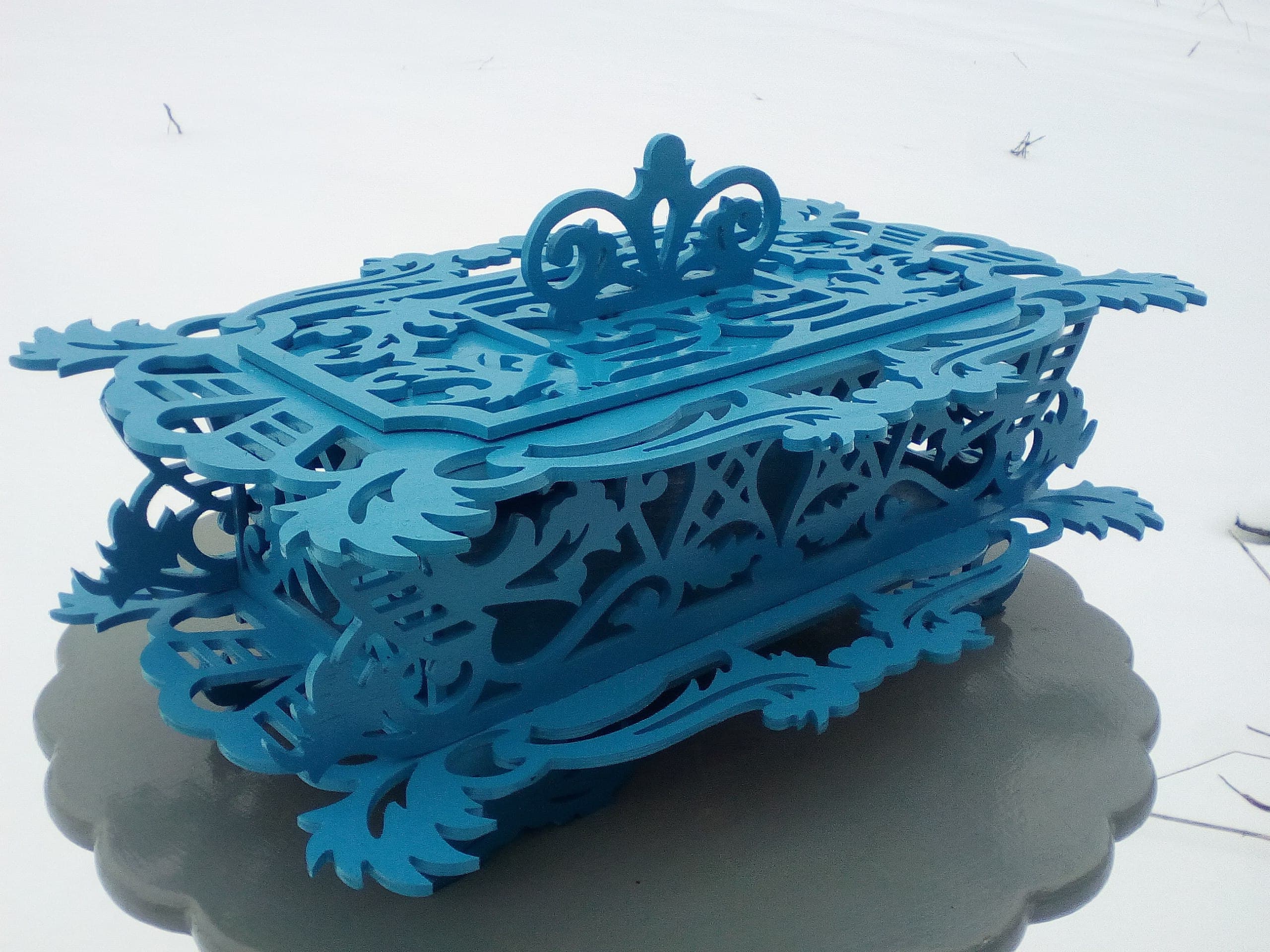 Ornate Decorative Box Laser Cut Files CDR Vector