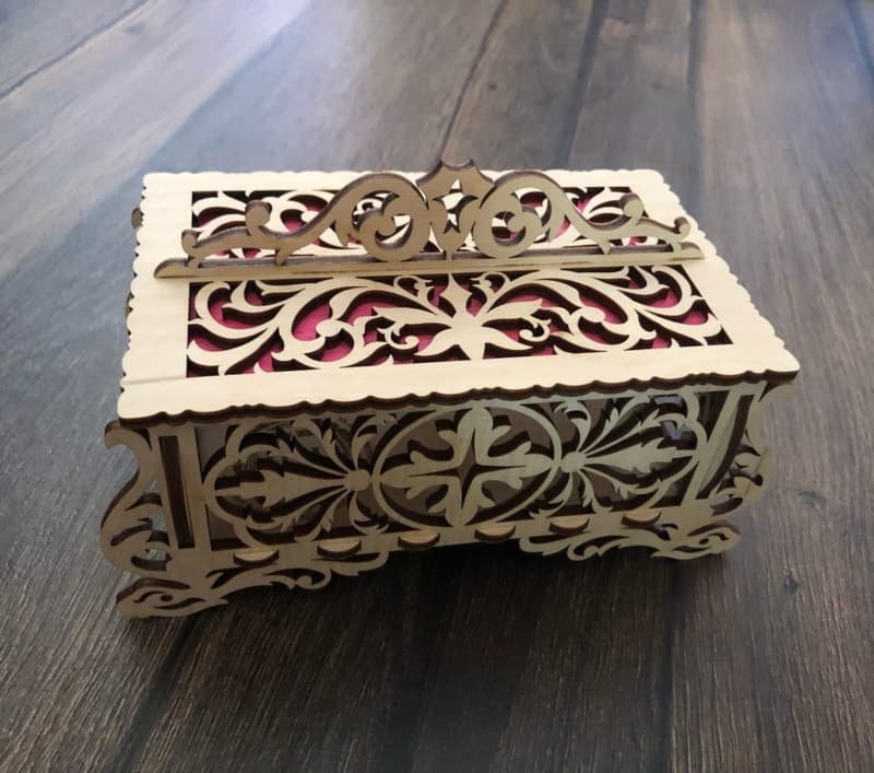 Ornate Decorative Jewelry Box Laser Cut Vector Design