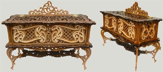 Ornate Decorative Storage Box 3D Puzzle Laser Cut Vector