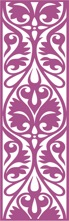 Ornate Floral Screen Panel and Wall Partition DXF CDR Vector