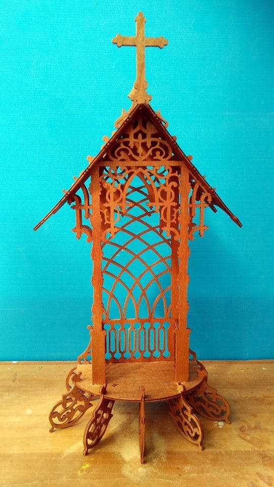 Ornate Gothic Chapel 3D Laser Cut Model SVG File