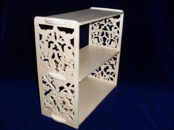 Ornate Laser Cut 3-Tier Shelf Vector File