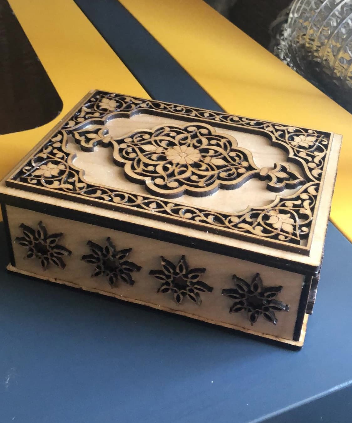 Ornate Laser Cut Decorative Box Vector File (CDR, SVG, DXF)