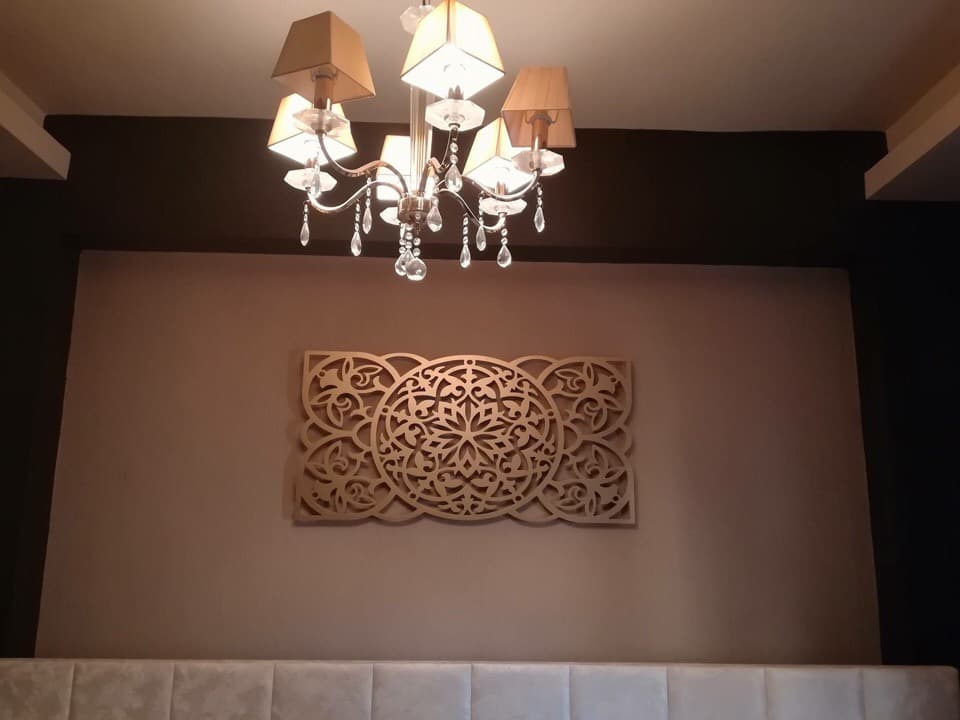 Ornate Laser Cut Wall Art Mandala Panel DXF CDR Template