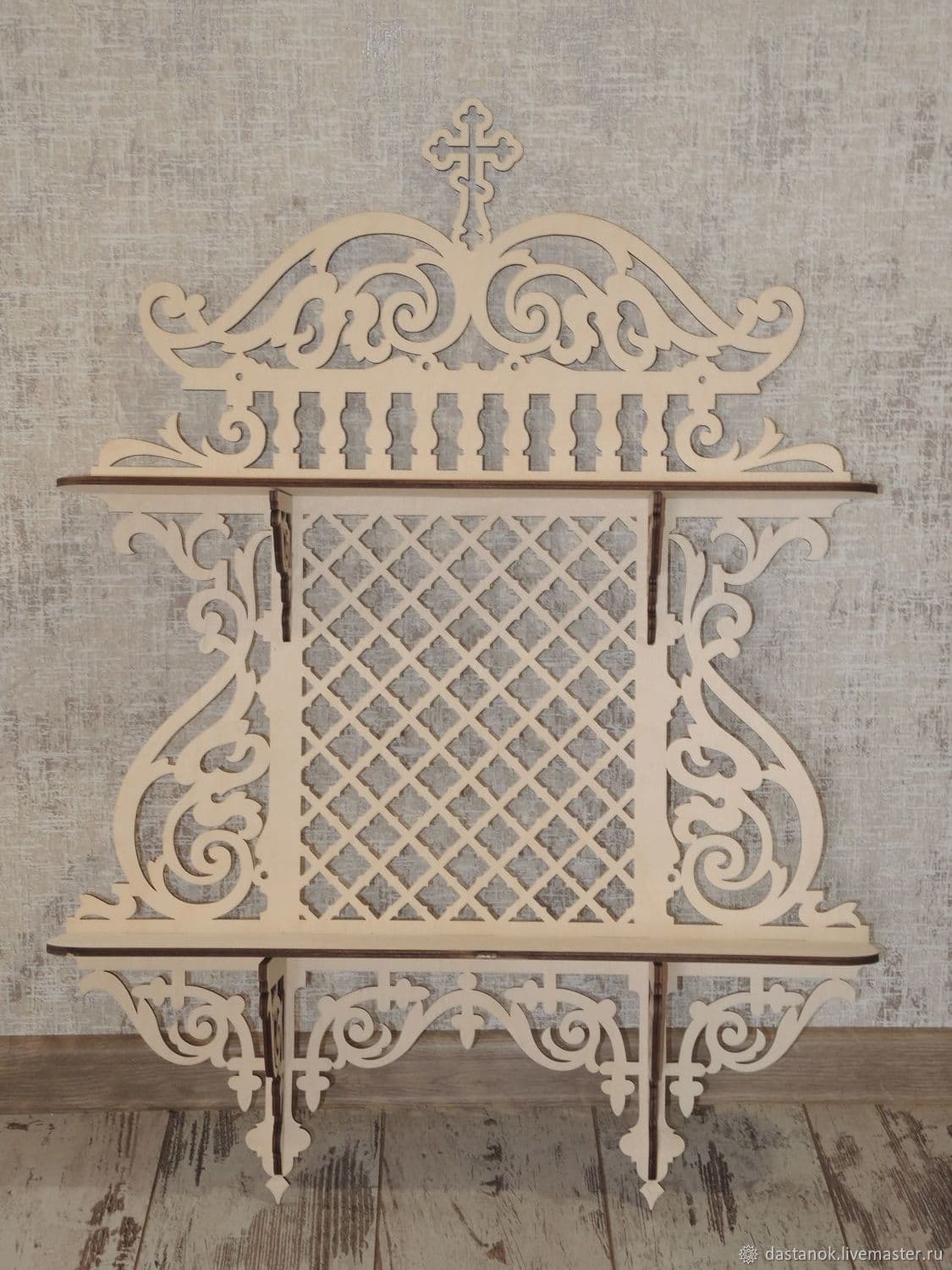 Ornate Religious Wall Shelf Laser Cut Vector File