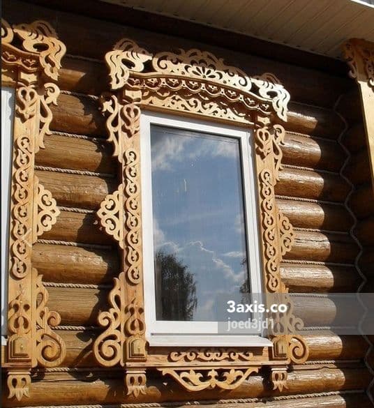 Ornate Russian Style Window Frame Vector File (SVG)