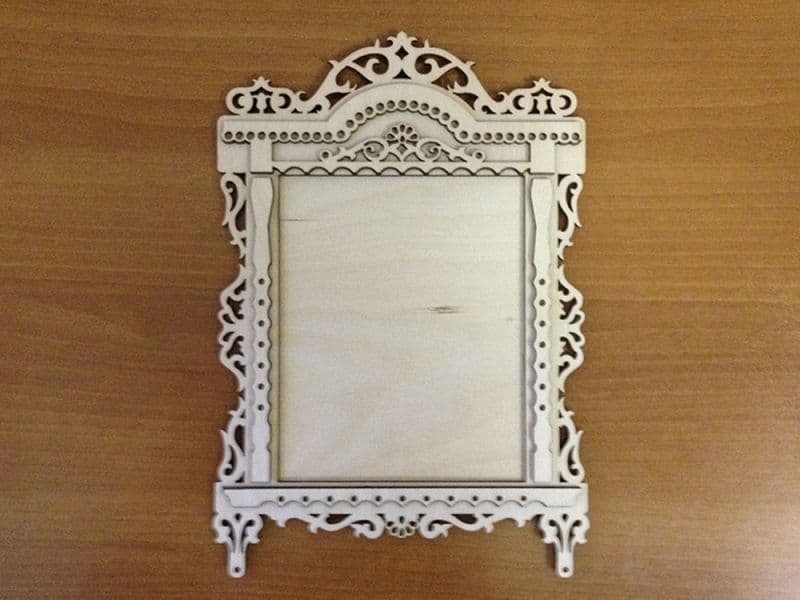 Ornate Vintage Platband Photo Frame Laser Cut Vector DXF CDR