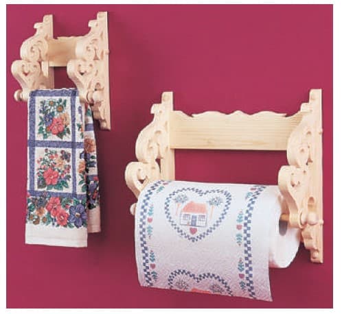 Ornate Wooden Towel Rack Laser Cut Vector Files