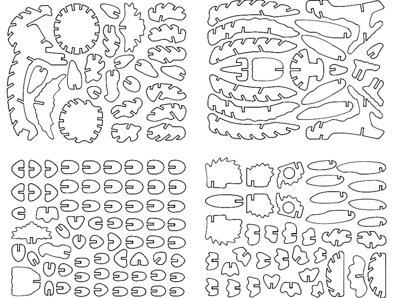 Owl 3D Puzzle Laser Cut Vector Plan (DXF)