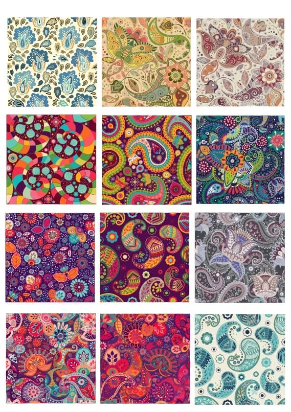 Paisley Pattern Vector Set for Laser Cutting and Engraving