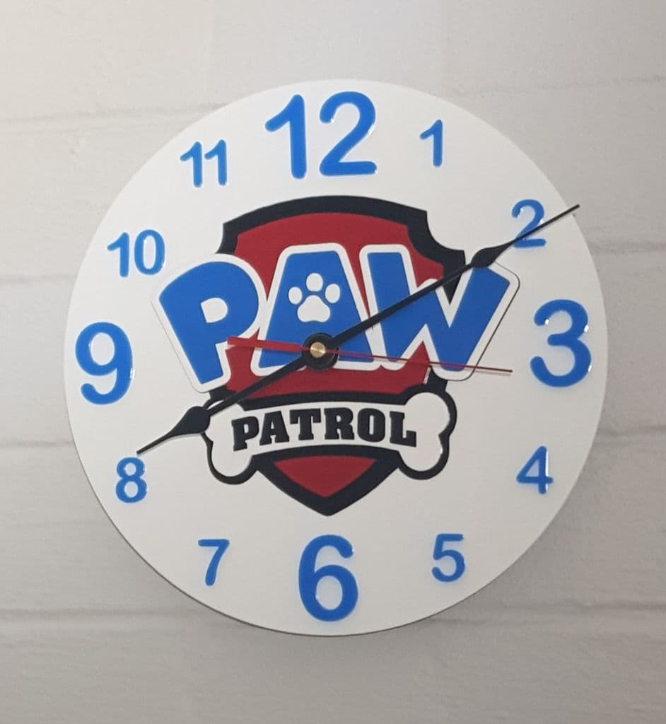 Paw Patrol Wall Clock Vector Design for Laser Cutting DXF/DWG