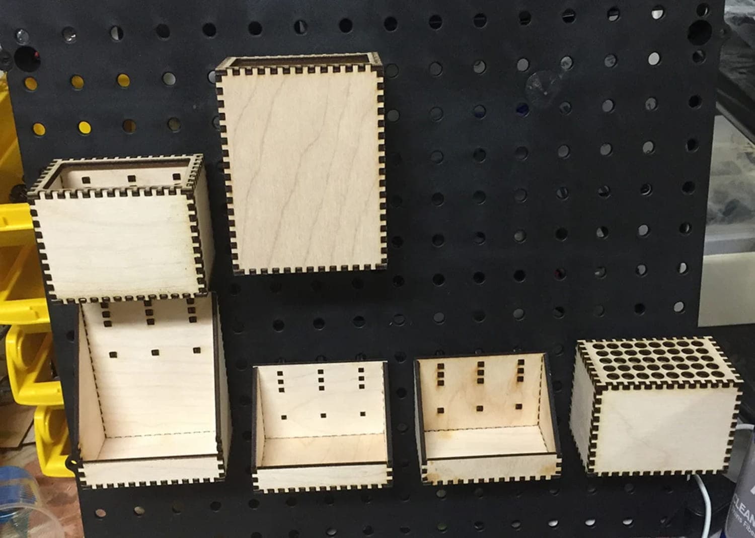 Pegboard Organizer Bins Laser Cut Files SVG