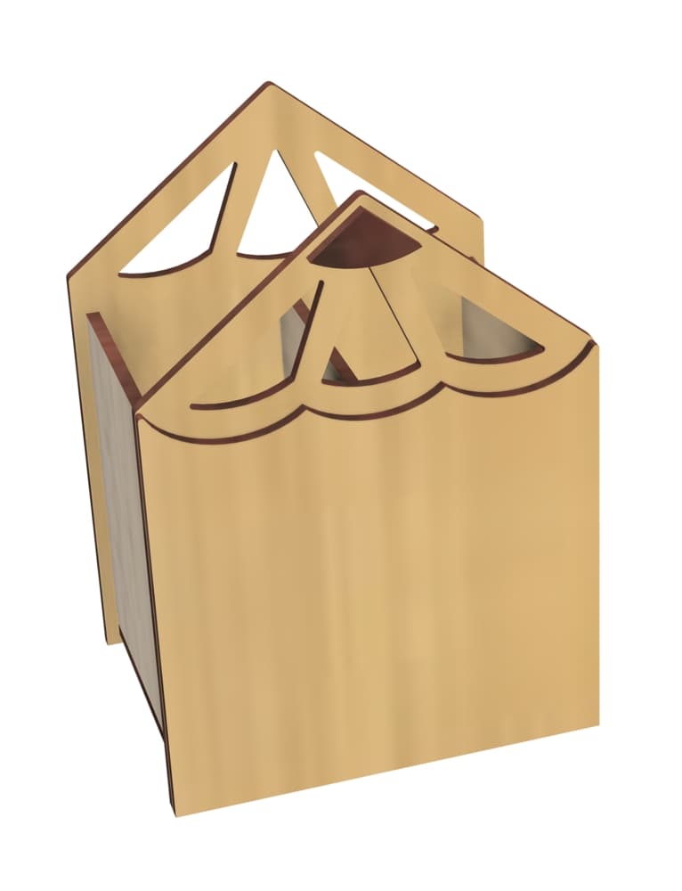 Pencil-Shaped Desk Organizer Laser Cut Vector File
