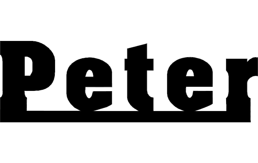 Peter Name Sign Vector Design for Laser Cutting DXF