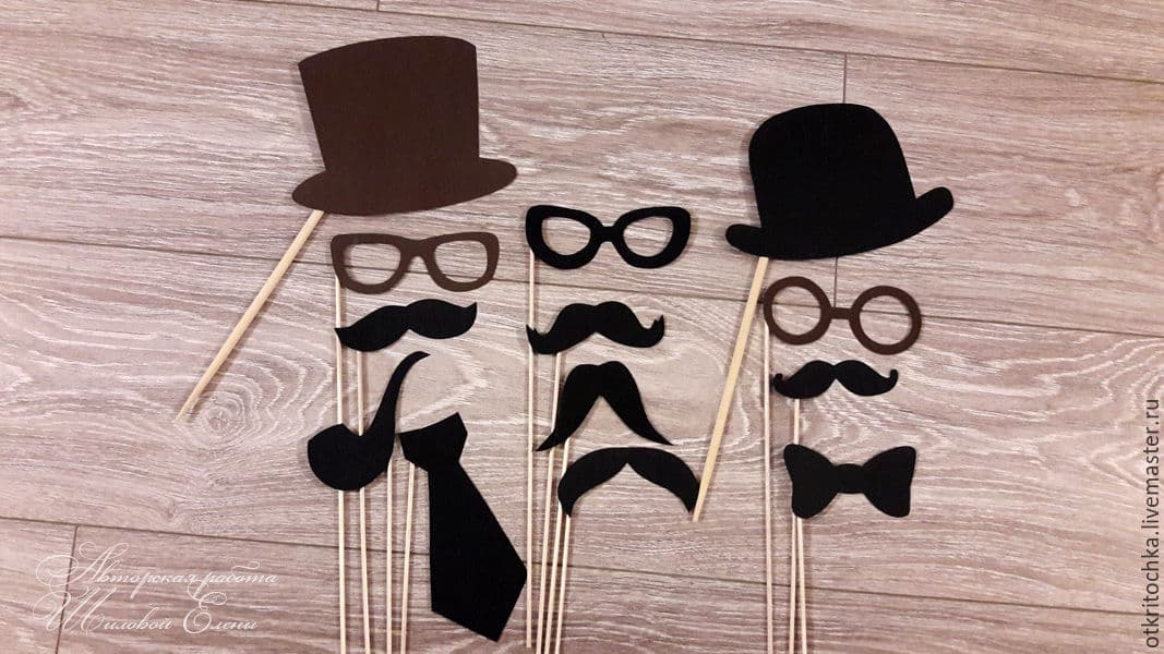 Photo Booth Props Vector Set for Laser Cutting