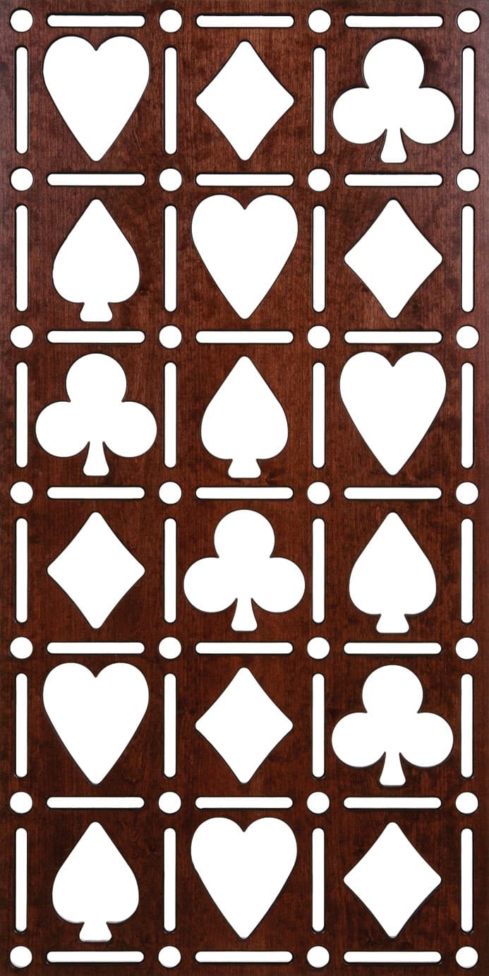 Playing Card Suits Decorative Panel Vector DXF