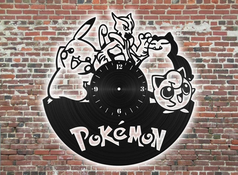 Pokemon Wall Clock Laser Cut Vector File
