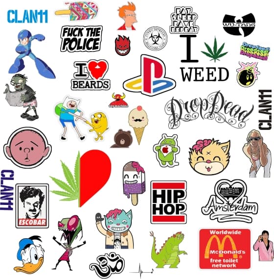 Pop Culture Sticker Bomb Vector Pack CDR