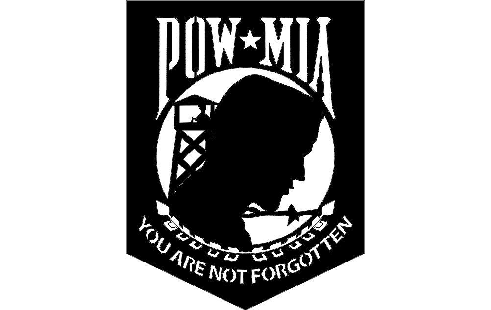 POW-MIA You Are Not Forgotten Metal Sign Vector File
