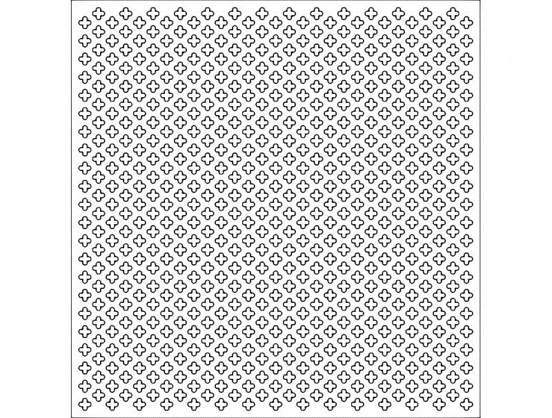 Quatrefoil Pattern Decorative Panel DXF Vector File