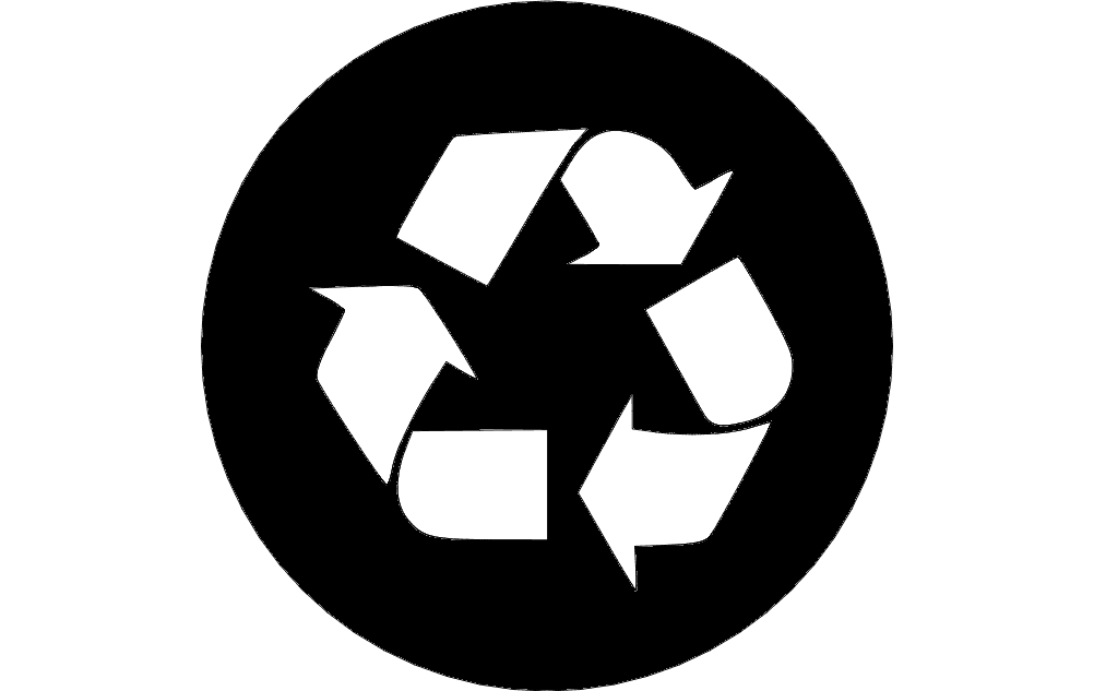 Recycle Symbol Vector Design - Free DXF File