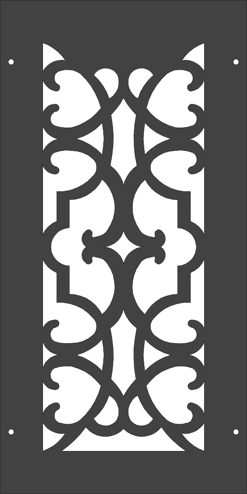 Renaissance Decorative Scrollwork Panel Vector DXF