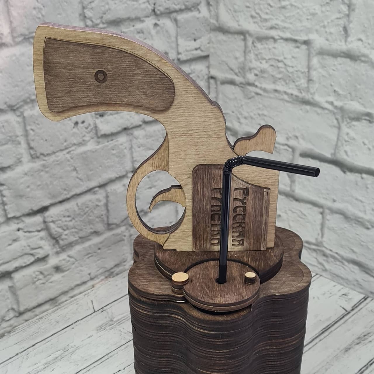 Revolver Themed Minibar Box Laser Cut Vector File